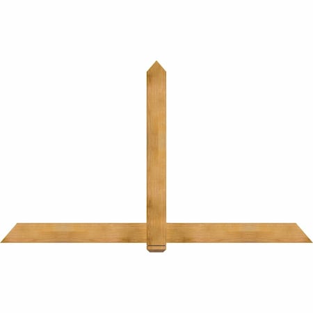 Ekena Millwork Eugene Rough Sawn Timber Gable Bracket, Western Red Cedar, 96"W x 56"H x 2"D x 6"F, 14/12 Pitch GBW096X56X0206EUG00RWR